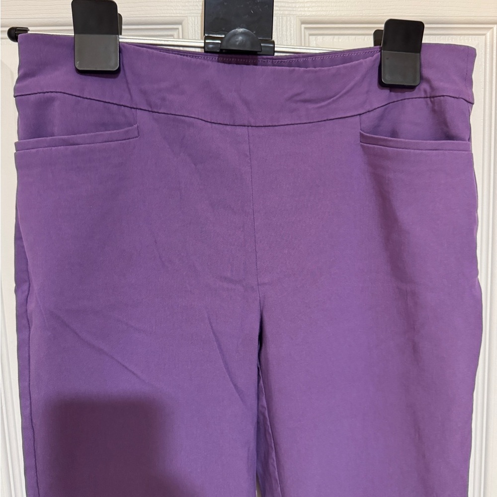 Chico's Purple Pull-On Slim Leg Pants